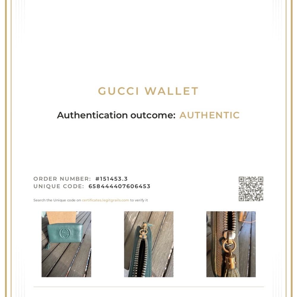 EUC Authentic Gucci Forrest Green Leather Soho Zippy Wallet with Tassel - Picture 12 of 12